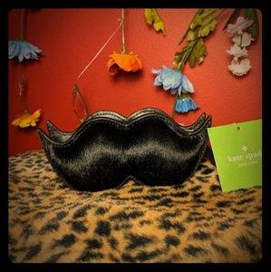 Kate Spade mustache wallet/coin pure NEW